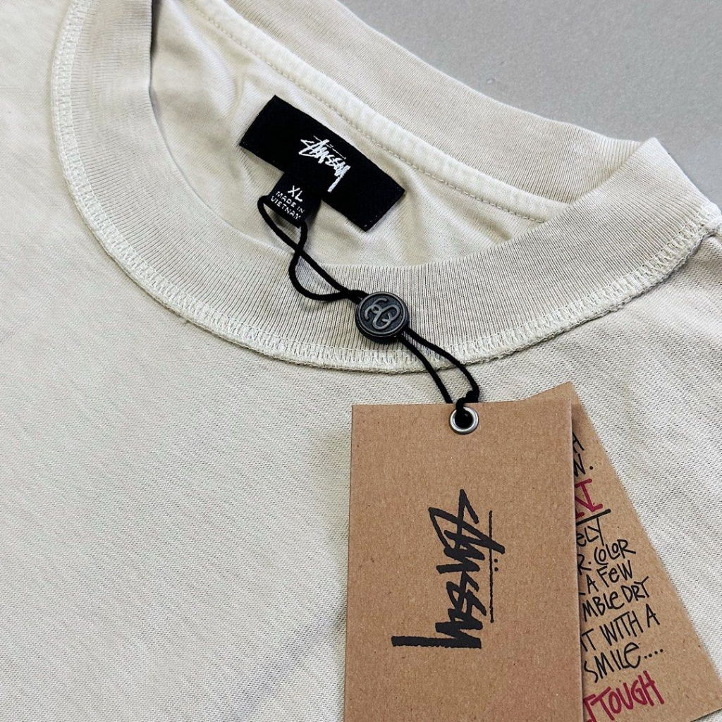 Chính hãng STUSSY LAZY TEE TAN - Áo thun Stussy Unisex Nam Nữ chính hãng Authenitc