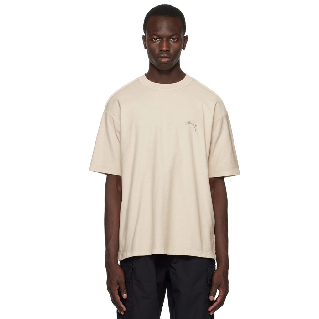 Chính hãng STUSSY LAZY TEE TAN - Áo thun Stussy Unisex Nam Nữ chính hãng Authenitc