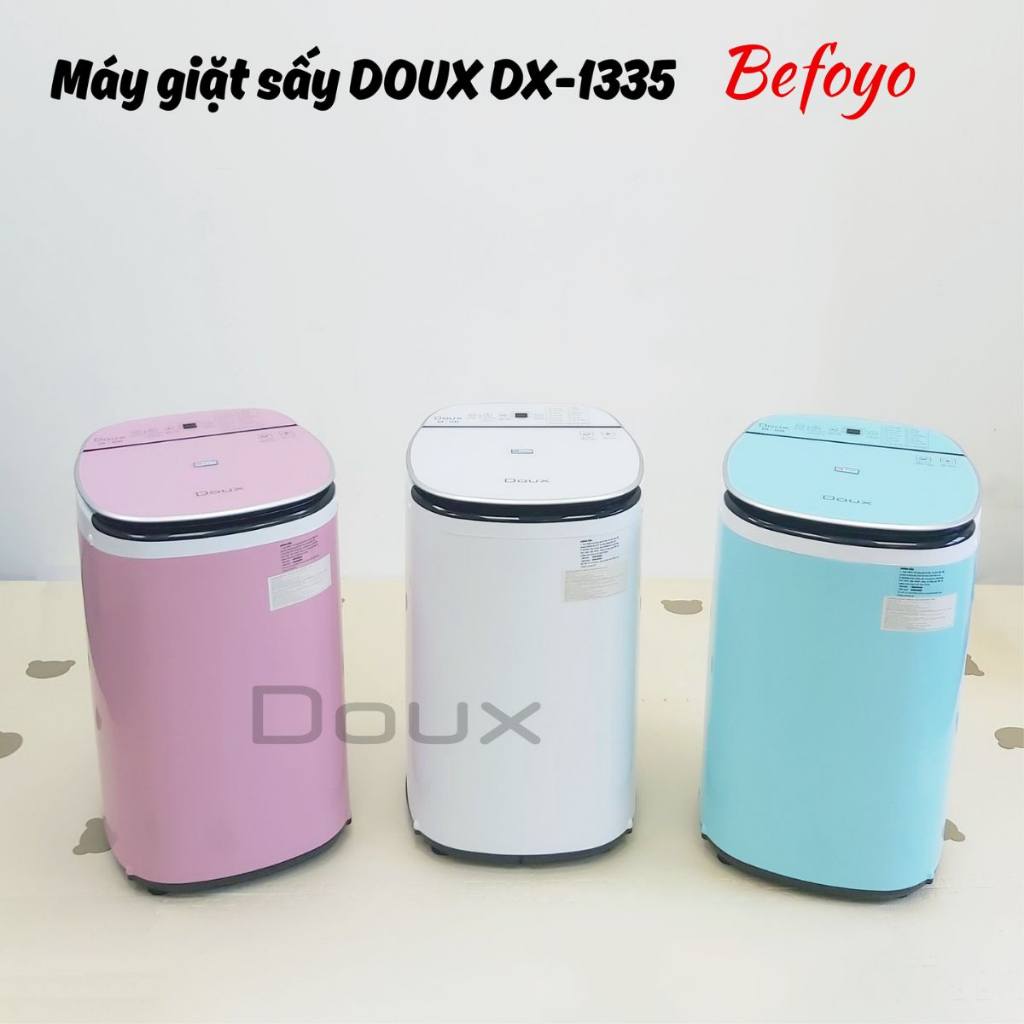 Máy giặt mini tự động Doux Lux DX1328, máy giặt sấy mini Doux 12 chức năng DX1335 bảo hành chính hãng 12 tháng - Befoyo