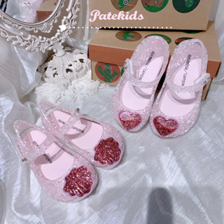  Dép nhựa thơm cho bé gái Rọ Melissa nơ tim cho bé gái siêu xinh Dép mùa hè chất liệu nhựa mềm thơm cho bé từ 1- 6 tuổi 