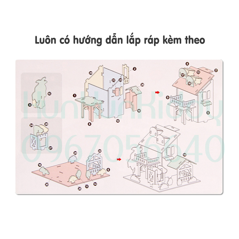 Đồ Chơi Giáo Dục Mô Hình Lắp Ráp 3D Bằng Giấy Bìa Xốp Cho Bé - Phòng Của Bé