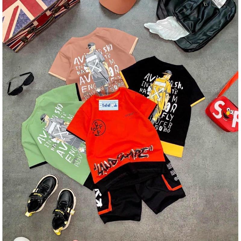 Bộ thun cao cấp hàng Toppi cho bé trai