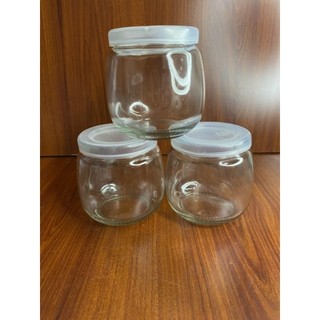 Hũ làm sữa chua béo  200ml, Hũ Thuỷ Tinh Sữa Chua Béo Nắp Dung Tích 200ml,Hủ Thạch Rau Câu, Kèm Nắp Đậy Kín Tiện Lợi
