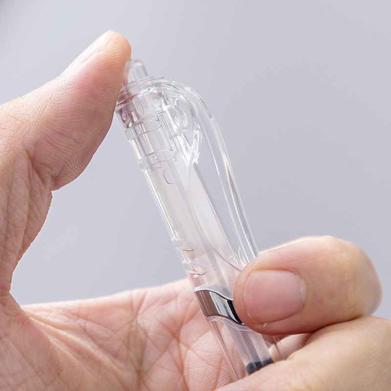 Bút gel Bitoon V35 bấm ngòi 0.5mm, Bút bi nước văn phòng trong suốt, Bút gel bấm cao cấp