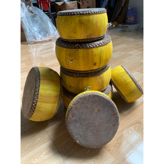 Trống gỗ mít da trâu kèm 2 dùi,trống (đk 17cm;19cm; 21cm; 25cm;30cm  cao10-> 14cm)