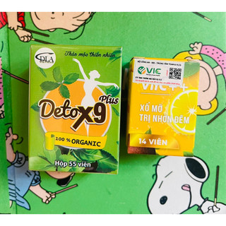 Combo giảm mỡ bụng DETOX9 PLUS +  XỔ MỠ