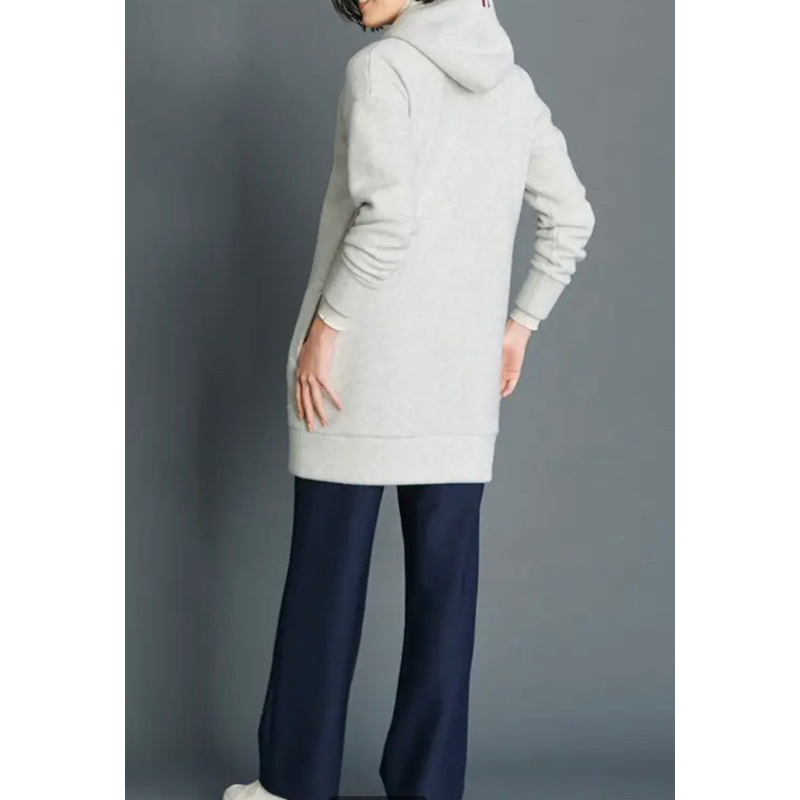 Áo khoác nỉ dáng dài màu xám  - Thanh lý vnxk