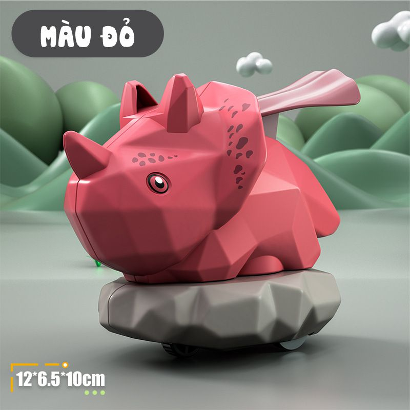 Xe khủng long mini dễ thương, Xe đồ chơi cho bé trai chạy bằng cót, nhiều loại nhiều màu