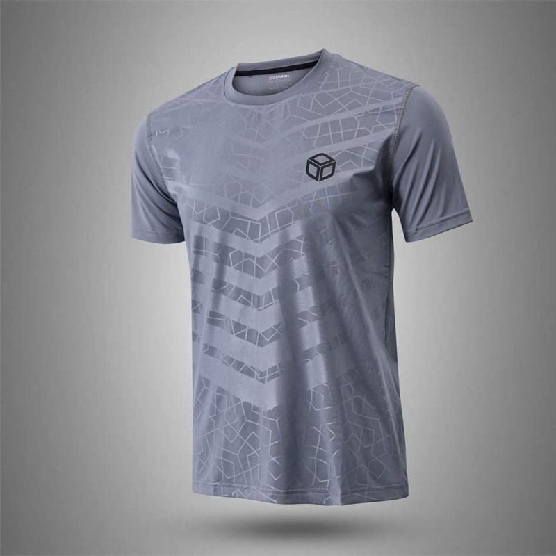 Áo thể thao cổ tròn vải thun lạnh LOGO HÌNH HỘP tập gym ngắn tay vải thoáng mát co giãn chuẩn form nhiều màu