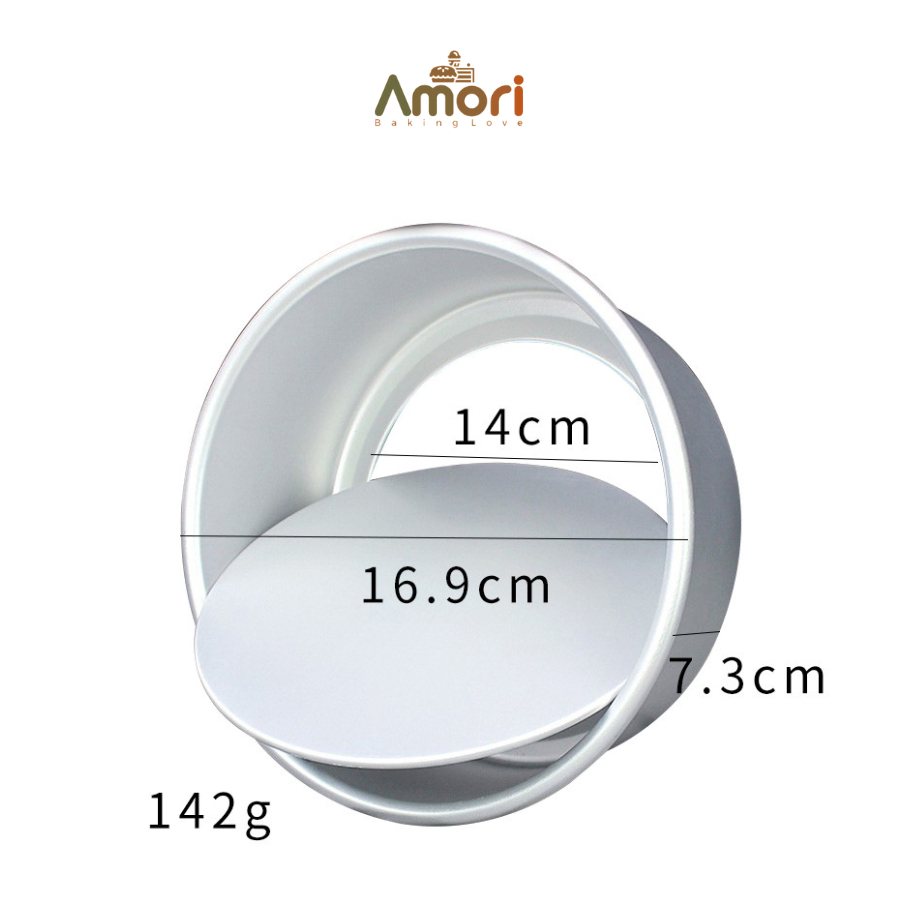Khuôn Làm Bánh Hình Tròn Hợp Kim Nhôm Đế Rời Tiện Lợi KB01