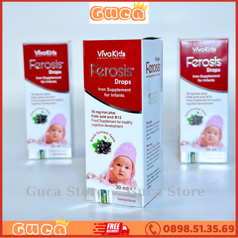 I Chính hãng I Sắt nhỏ giọt Ferosis 30ml cho bé từ 6 tháng tuổi nhập khẩu Thuỵ Sĩ