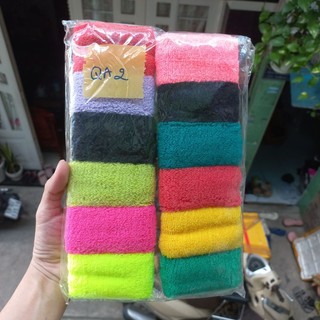 Túi 12 Len cột tóc bản to len cứng búi tóc (4×7.5cm)