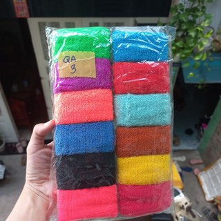Túi 12 Len cột tóc bản to len cứng búi tóc (4×7.5cm)