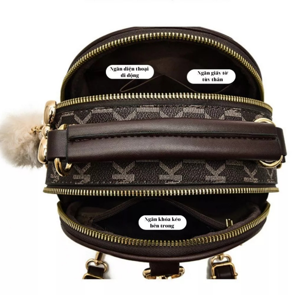 Balo nữ mini cá tính dáng siêu xinh đi chơi bao đẹp, Ba lô mini thời trang cao cấp đi học đi chơi