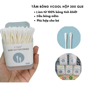 Tăm bông ráy tai đa năng V-Coool vệ sinh cho bé