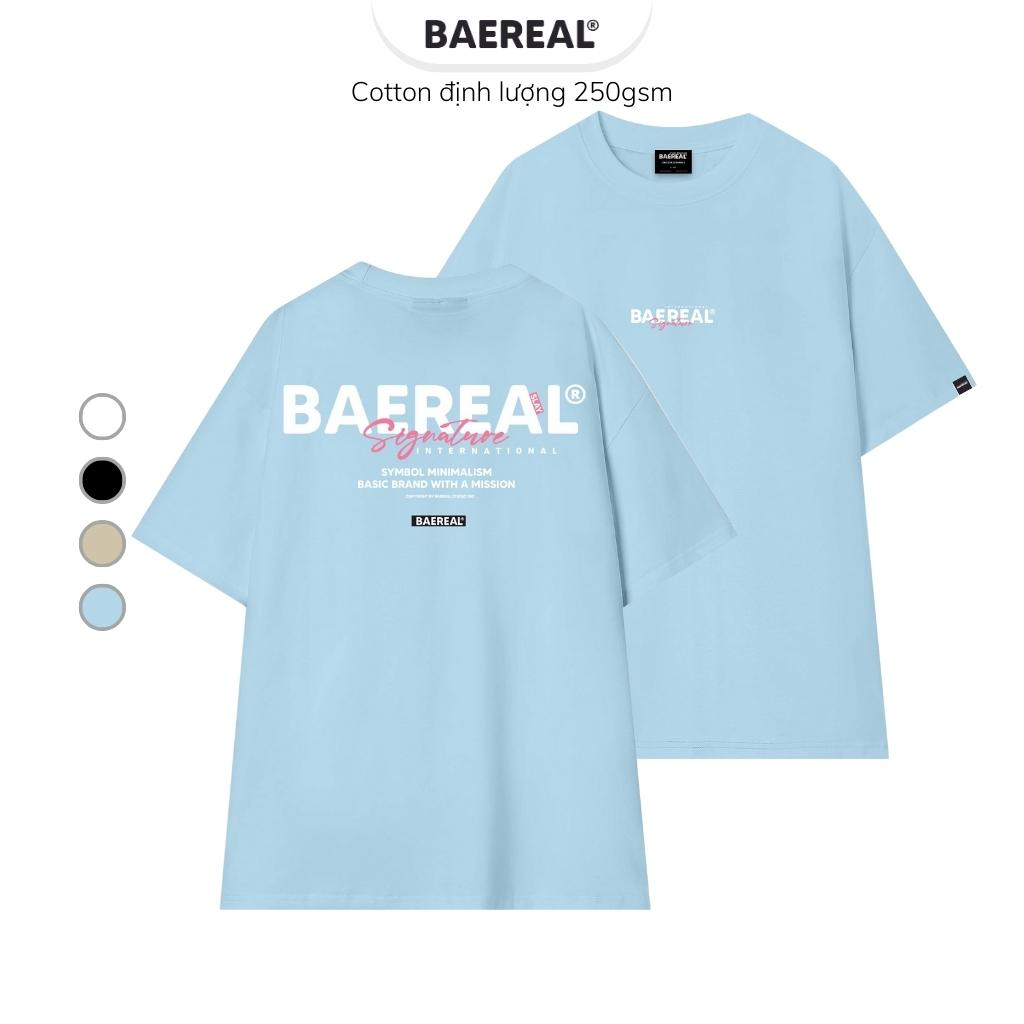 Áo thun unisex form oversize cotton 250gsm BAEREAL co giãn thoáng mát ATBR020