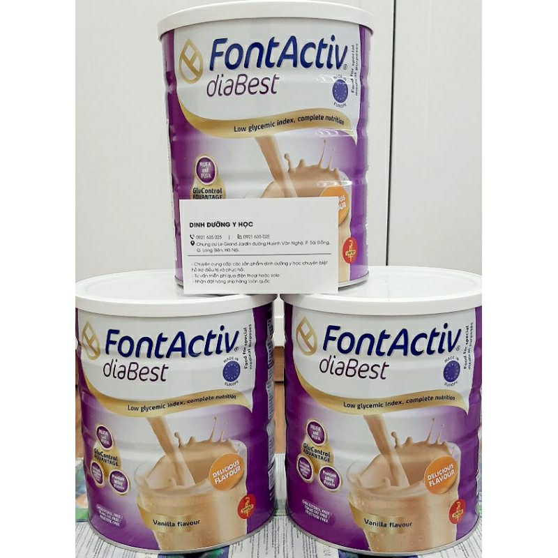 (free ship) 1 thùng FontActiv Diabest 6 hộp dành cho bệnh nhân tiểu đường