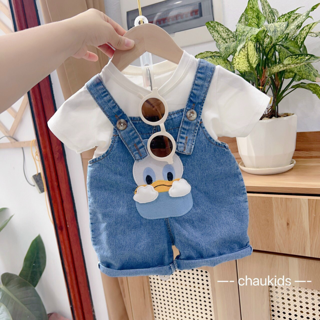 SET YẾM JEAN KÈM ÁO VỊT DONAL CỰC DỄ THƯƠNG CHO BÉ TRAI BÉ GÁI