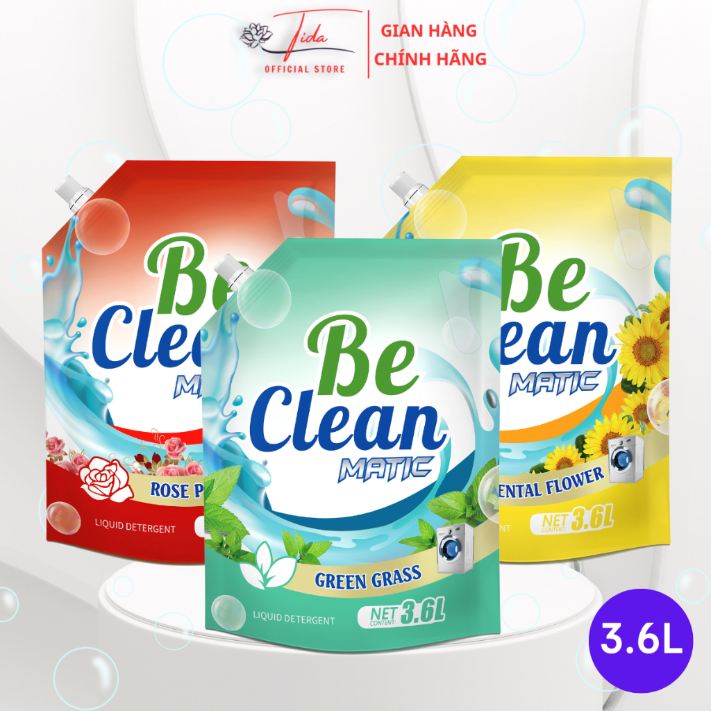 Nước Giặt Xả Thái Lan BE CLEAN 3600ml - Sạch Sâu Thơm Lâu, Làm Mềm Vải