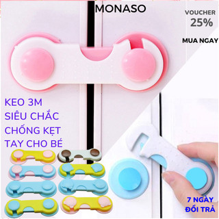 Khóa chốt Cài Tủ Lạnh Khóa Ngăn Kéo Cài Cửa Tủ Đồ Chống kẹp tay Chốt cài an toàn cho bé KC1 MONASO