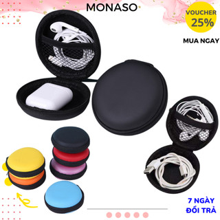 Hộp đựng tai nghe Dây cáp sạc Chìa khóa Vé xe tiền khóa kéo chống nước chống bụi MONASO