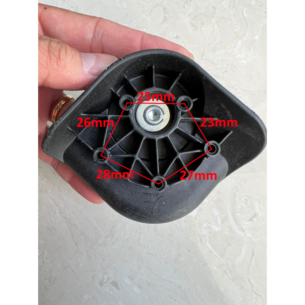 Bánh xe đôi cả cụm 53mm đế nhỏ