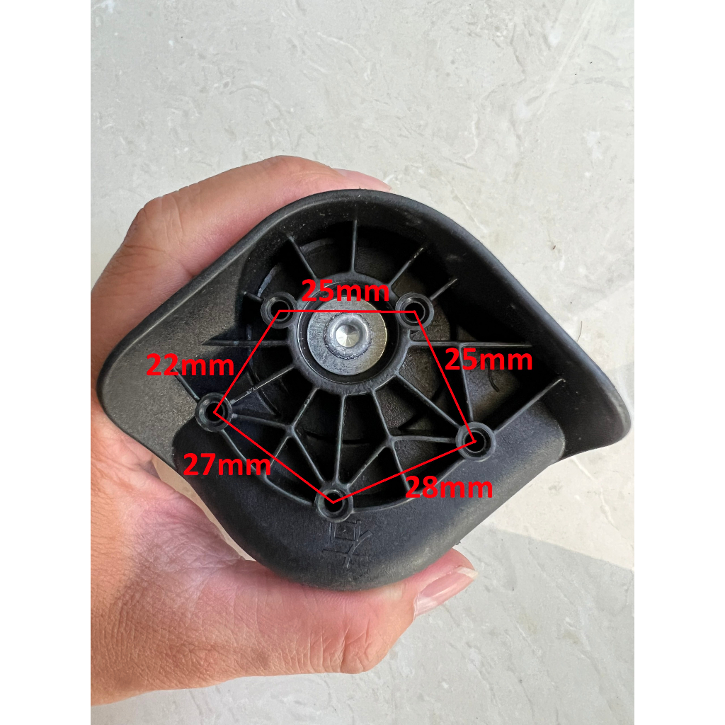 Bánh xe đôi cả cụm 53mm đế nhỏ