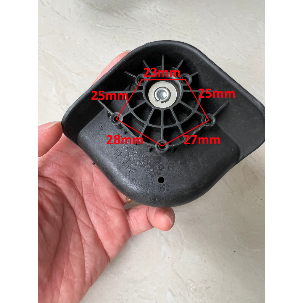 Bánh xe đôi cả cụm 53mm đế lớn