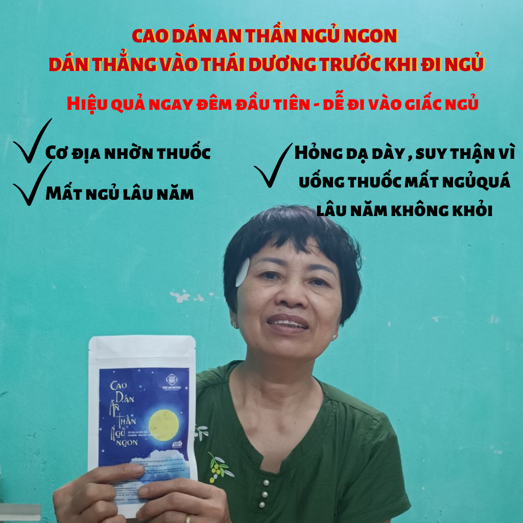 Mất ngủ kinh niên Cao dán an thần ngủ ngon, cao đông y nấu đặc chuyên dành