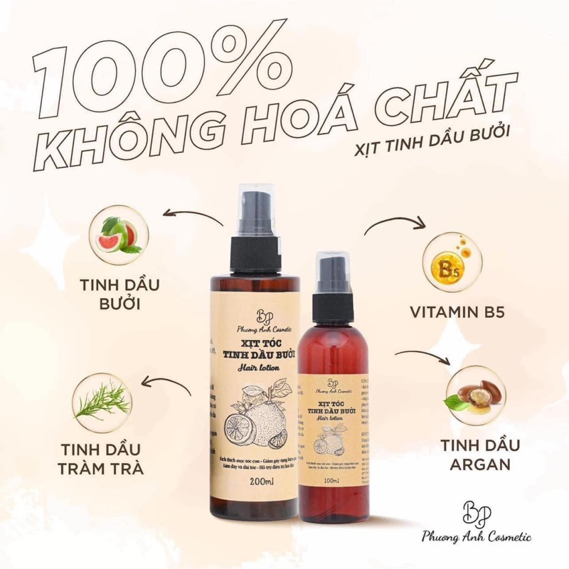 Xịt Bưởi PHƯƠNG ANH COSMETIC Nuôi Dưỡng Nang Tóc, Giảm Rụng, Kích Mọc Tóc