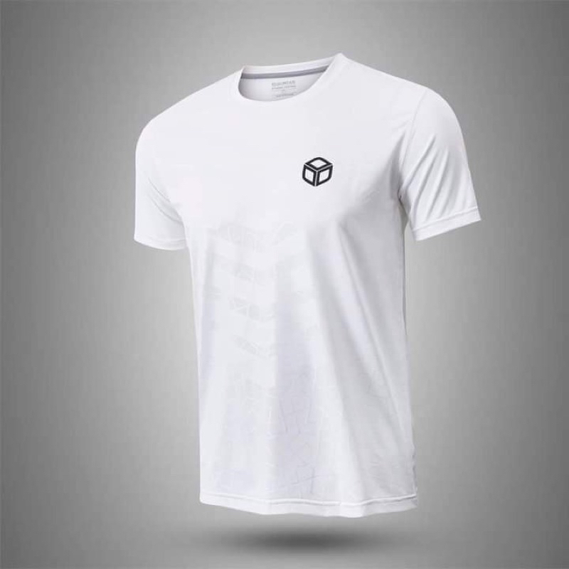 Áo thể thao cổ tròn vải thun lạnh LOGO HÌNH HỘP tập gym ngắn tay vải thoáng mát co giãn chuẩn form nhiều màu <85kg