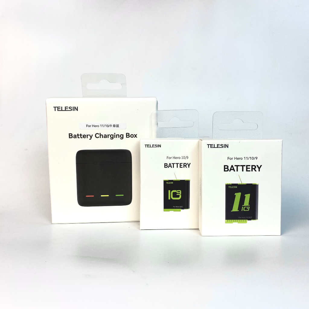 Pin TELESIN cho GoPro hero 9 10 11 12 Dung lượng 1750MAH- Hàng chính hãng- PIN V2 HỘP SẠC