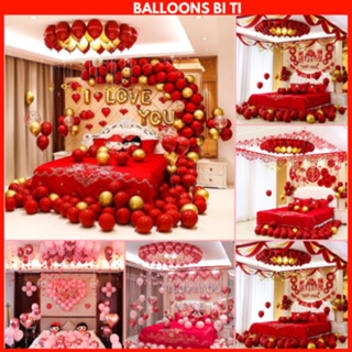 Set bóng bay trang trí phòng cưới phòng tân hôn decor trang trí phòng cưới