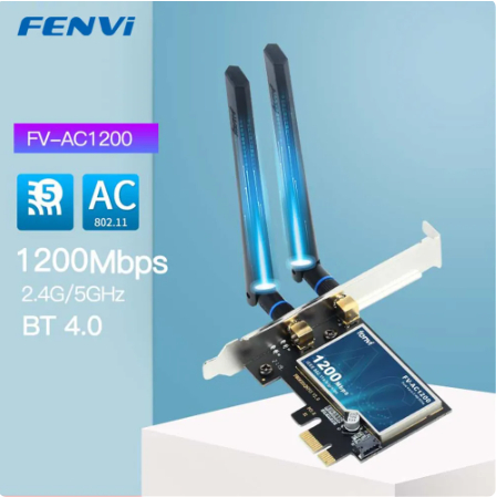 Card WiFi + Bluetooth Băng tần kép cho Máy Tính Để Bàn - 802.11AC  PCIE WiFi Adapter 2.4Ghz/5Ghz