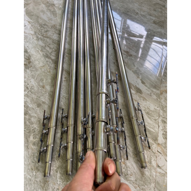 Sào inox hái trái cây và bẫy chim sẻ loại dày 5m