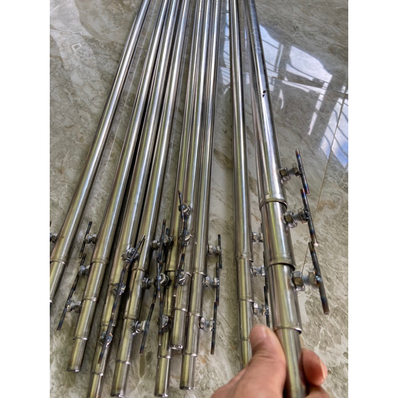 Sào inox hái trái cây và bẫy chim sẻ loại dày 5m