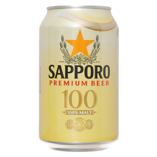 Bia Sapporo Premium 100 Lon 330Ml