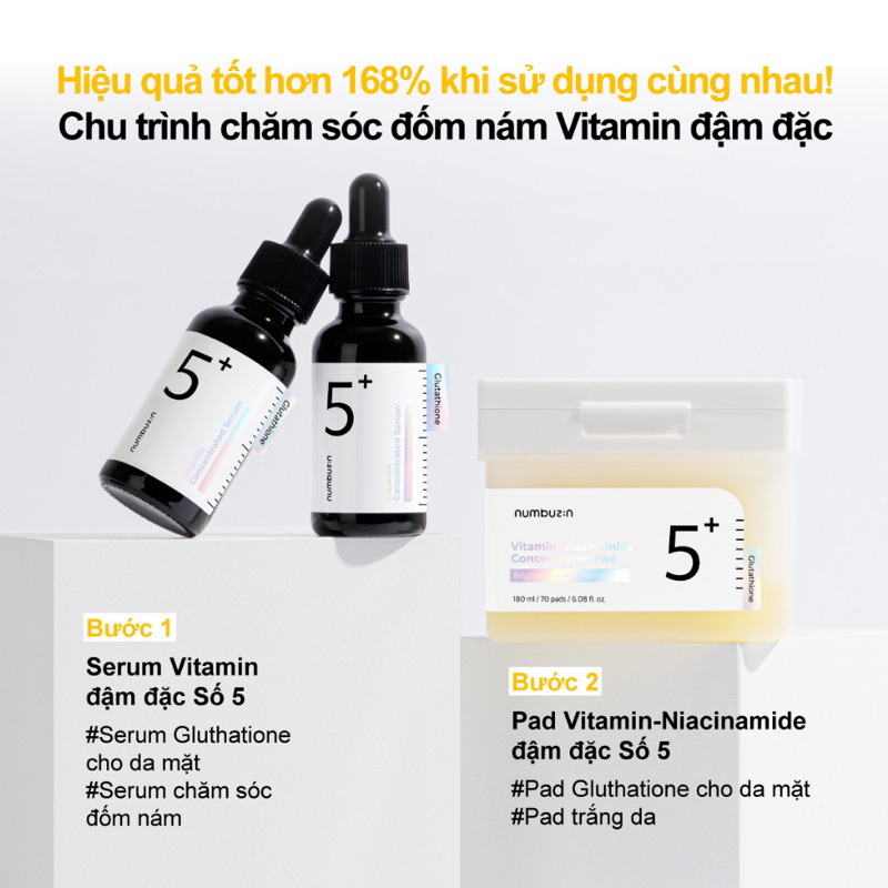 Tinh chất serum trắng da dưỡng sáng, mờ thâm nám, mụn Vitamin No.5+