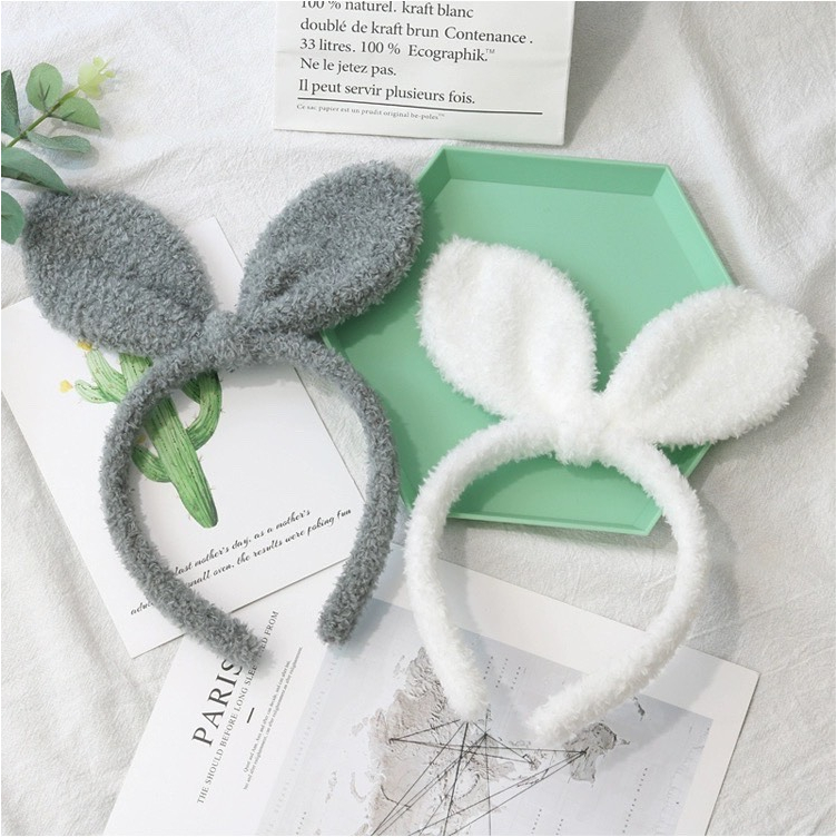 CC13 Băng đô cài nơ tai thỏ xinh xinh Cài cứng 5 cục bông siêu xinh siêu lạ