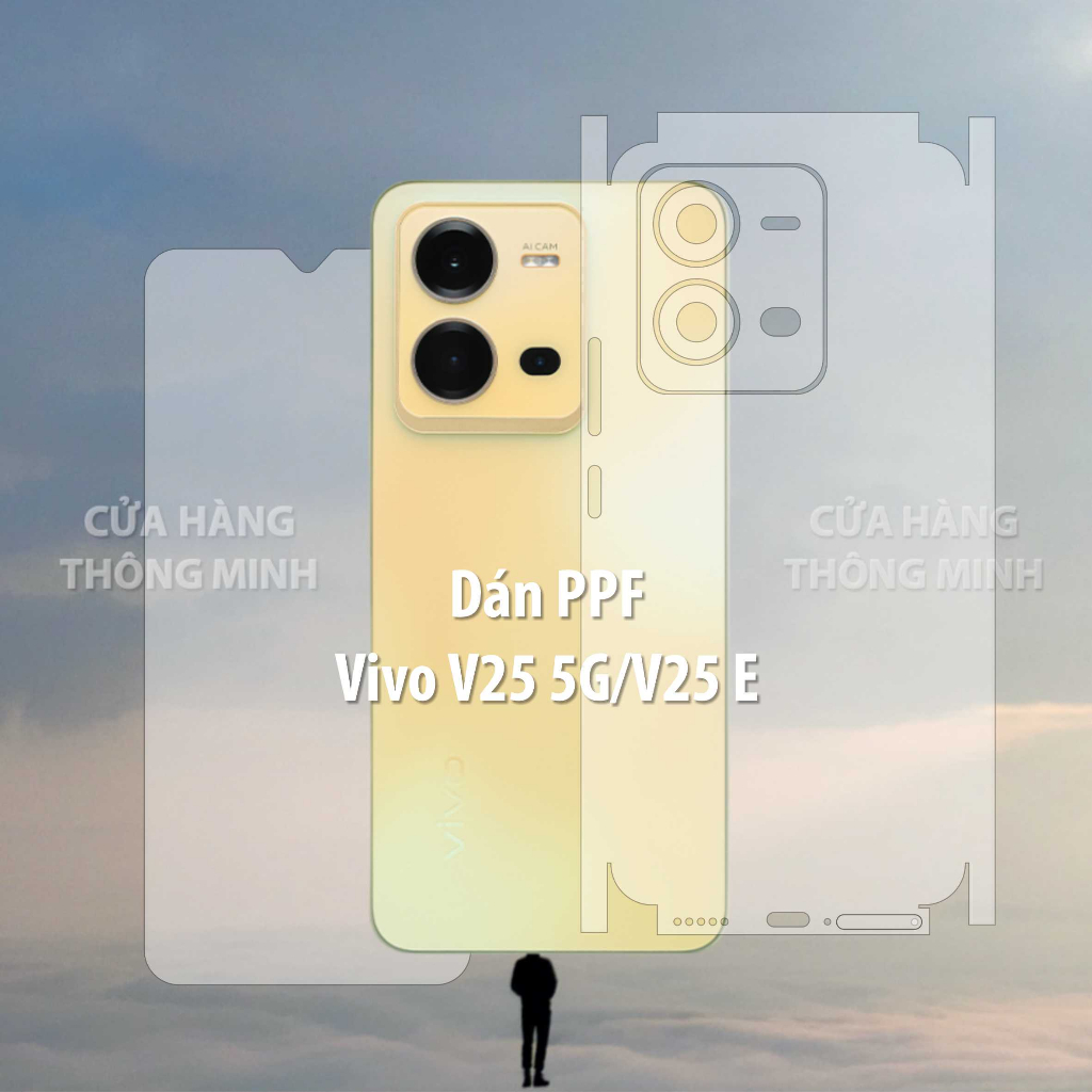 Tấm dán Vivo V25 5G/V25 E dán PPF mặt trước/dán mặt sau/dán màn hình/dán mặt lưng Full viền chuẩn