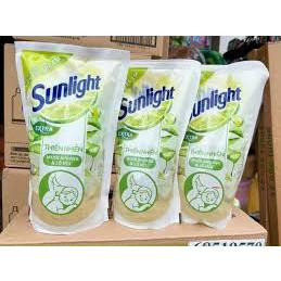 Sét 3 Bịch Nước rửa chén Sunlight Thiên Nhiên Muối Khoáng & Lô Hội túi 550g