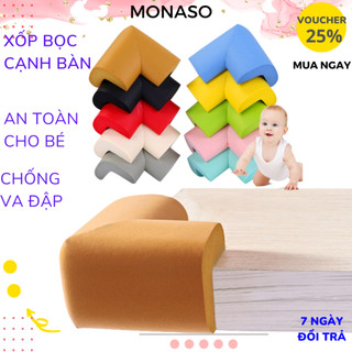 Xốp Dán bọc cạnh bàn, Miếng Dán góc bàn giữ an toàn cho bé mềm mại, tiện lợi XDCB01 MONASO