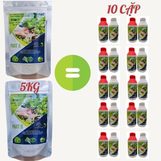 5 kg Bột Dinh dưỡng thủy canh pha 10 lít  ĐẬM ĐẶC trồng Rau ăn lá Hope Farm - Israel