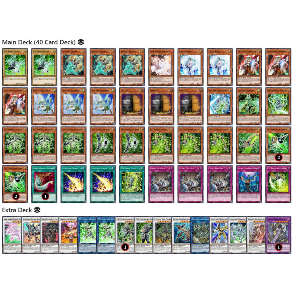 Bài YuGiOh - Bộ 54 lá bài PSY - PSY Deck - Card Game VN Giá Rẻ