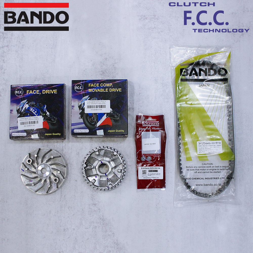 Trọn bộ nồi trước sau FCC-BANDO xe Vision Fi