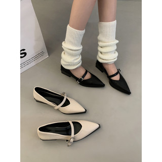 𝗺𝗶𝗲 𝘀𝘁𝘂𝗱𝗶𝗼 - Giày búp bê đế thấp 3cm mũi nhọn quai ngang mảnh