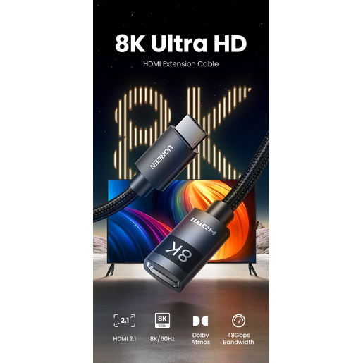 Cáp nối dài HDMI 2.1 8K UGREEN HD151 - Sản phẩm chính hãng