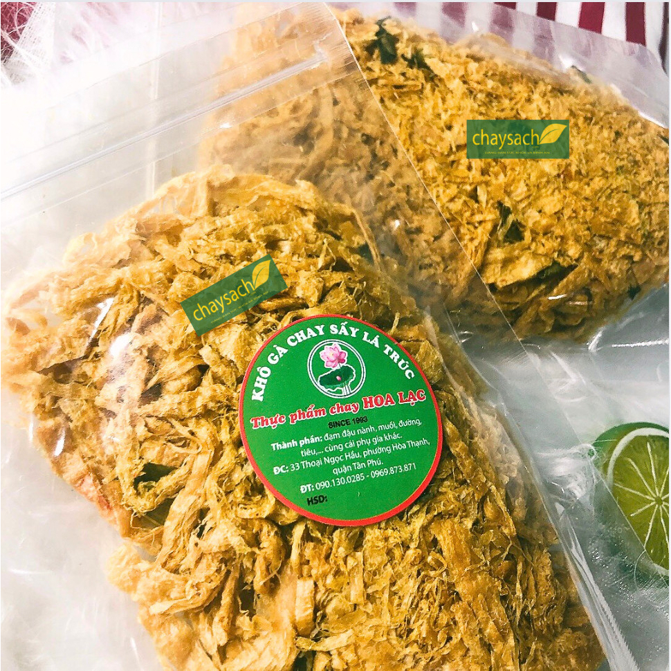 Khô gà lá trúc chay. Khô gà chay đặc biệt thơm ngon