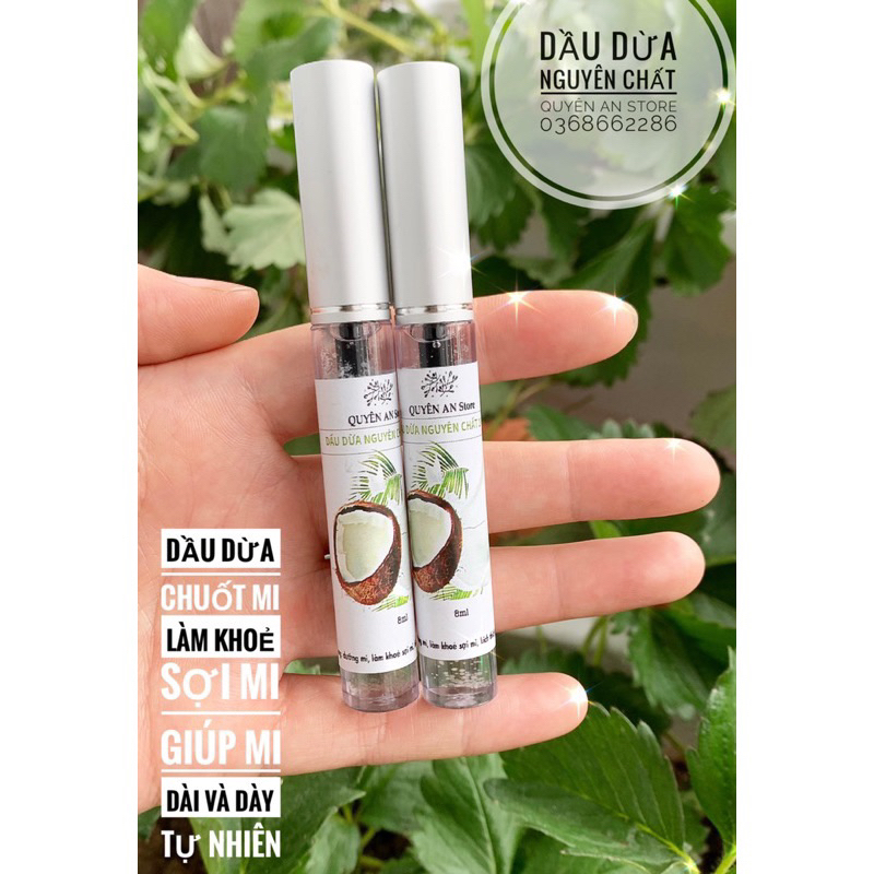 Dầu dừa dưỡng mi - Mascara dầu dừa tự nấu 8ml (dài và dày mi)