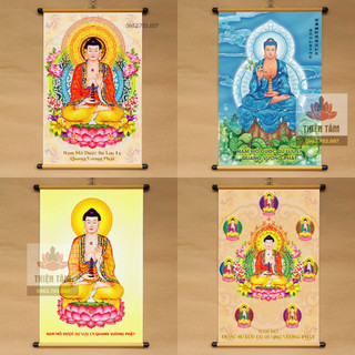[NHIỀU MẪU] Tranh Phật Dược Sư 40x60cm treo tường bằng vải cao cấp dày dặn